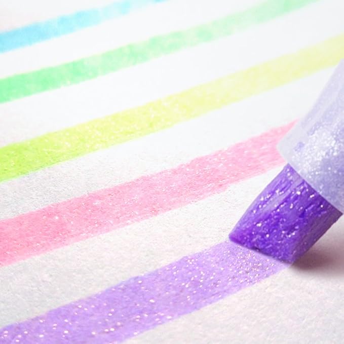 Zebra Glitter Highlighter, Kirarich, 5 Color Set (4901681512102)