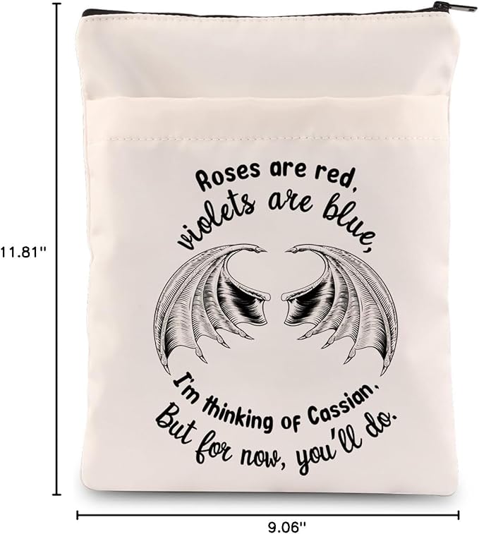 Roses are Red Violets are Blue Books Lover Gift Bat Boys Book Sleeve Book Merch Gift for Fans (Thinking of Cassian-b)