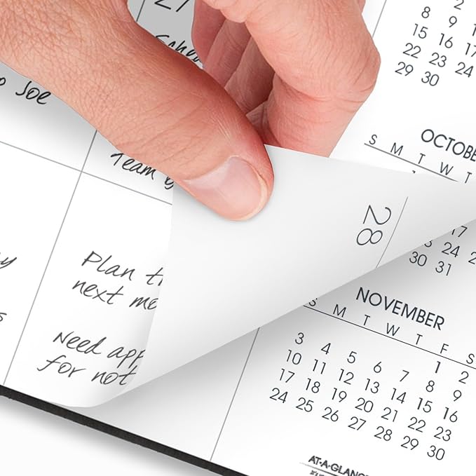 AT-A-GLANCE Planner 2024-2025 Academic, Monthly, 9" x 11", Large, Flexible Cover, Black (7007405)