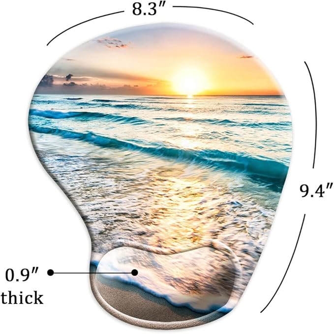 DOOKE Ergonomic Mouse Pad with Wrist Support,Mouse Pads with Non-Slip PU Base for Home Office Working Studying Easy Typing & Pain Relief