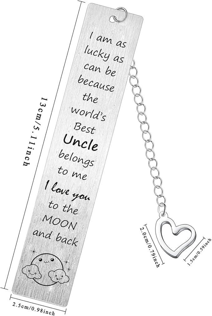 Best Uncle Bookmark Special Uncle Bookmarks from Niece Nephew Father’s Day Gifts Birthday Christmas Gift I Am As Lucky As Can Be Because The World’s Best Uncle Belongs to Me Gifts