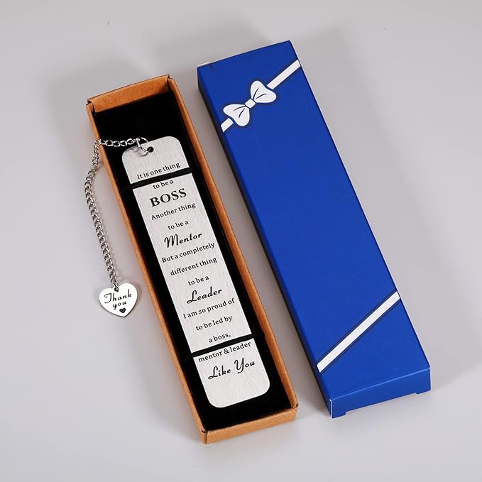 National Boss Day Gifts Boss Day Appreciation Gift for Women Men Bookmark for Leader Mentor Boss Manager Coworker Friend Colleagues Promotion Farewell Going Away Retirement Christmas Stocking Stuffers