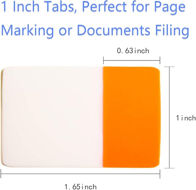 KICNIC File Index Tabs 1 Inch Sticky Flags 480 Pcs, Colored Page Markers Self Adhesive, Repositionable Note Tabs for Documents, Books, Paper, Notebooks, Filing and Folders [24 Sets, 10 Colors]