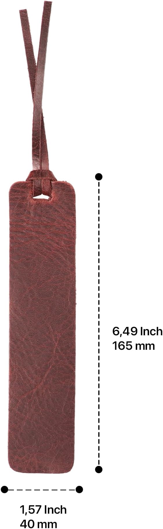 Londo Genuine Leather Handmade Bookmark (Set of 2) (Knotted, Damson)