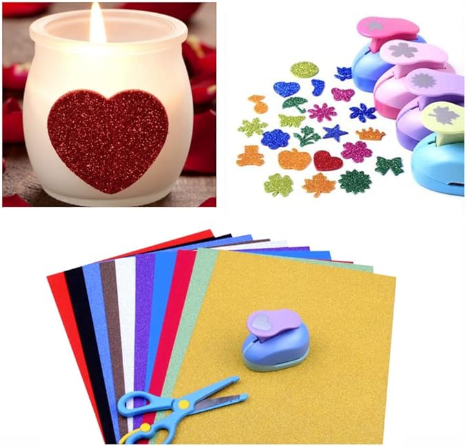 Baisunt 20 Sheets Bronze Glitter Cardstock Paper for DIY Art Project, Scrapbook, Birthday Wedding Party Decoration 250GSM(8x12 In, Non Adhesive)