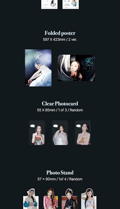 HEEJIN K 1st Mini Album CD+Booklet+Special Class objekt+Sticker+Folded Poster on Pack+Clear photocard+Photo Stand+Tracking Sealed (B Version)