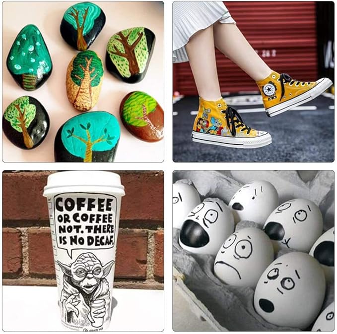 Shuttle Art Permanent Marker, 30 Colors Ultra Fine Point, Assorted Colors, Works on Plastic,Wood,Stone,Metal and Glass for Kids Adult Coloring Doodling Marking