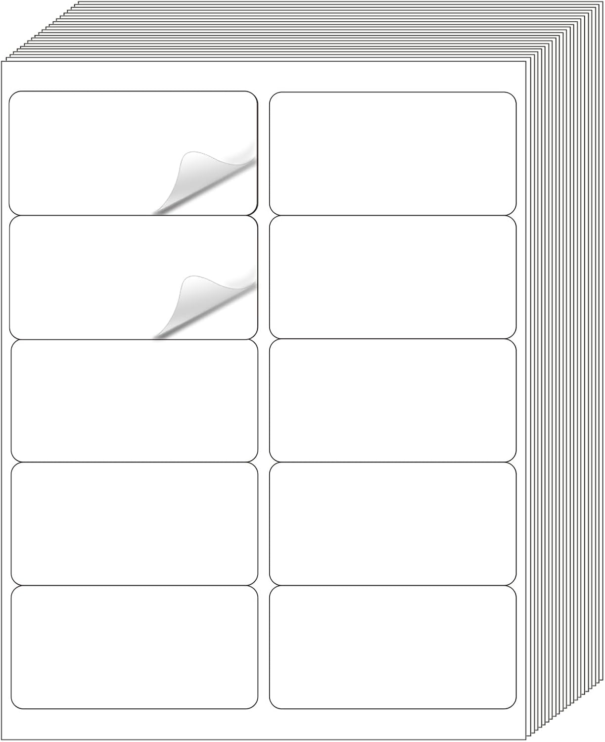 2" x 4" Address Labels Sticker Paper for Laser/Ink Jet Printer mailing Labels 8.5"×11" White