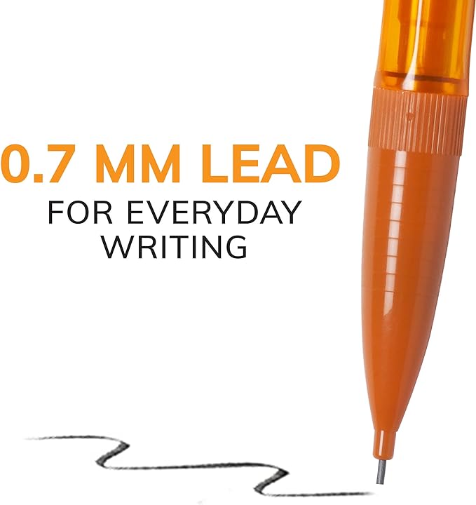 BIC Xtra-Smooth Mechanical Pencils with Erasers, Bright Edition Medium Point (0.7mm), 40-Count Pack, Bulk Mechanical Pencils for School or Office Supplies