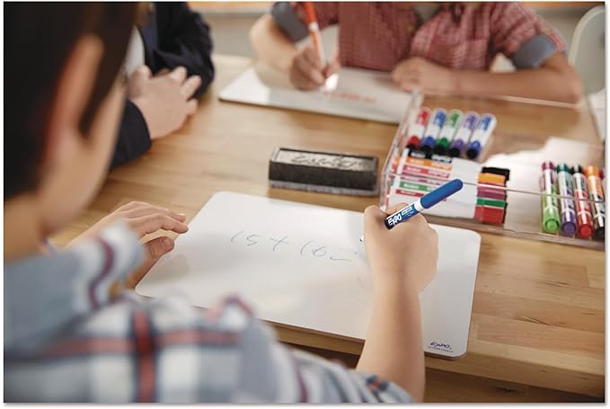 EXPO Dry Erase Markers Kit, Ultra Fine Tip, Assorted Colors, Eraser, Spray Cleaner, 7 Count