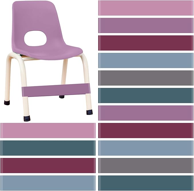 Berlune 24 Pcs Classroom Chair Bands Fidget Chairs and Desks Bands ADHD Autism Tools Bounce Flexible Seating for Classroom(Morandi Colors, 1.1 mm)