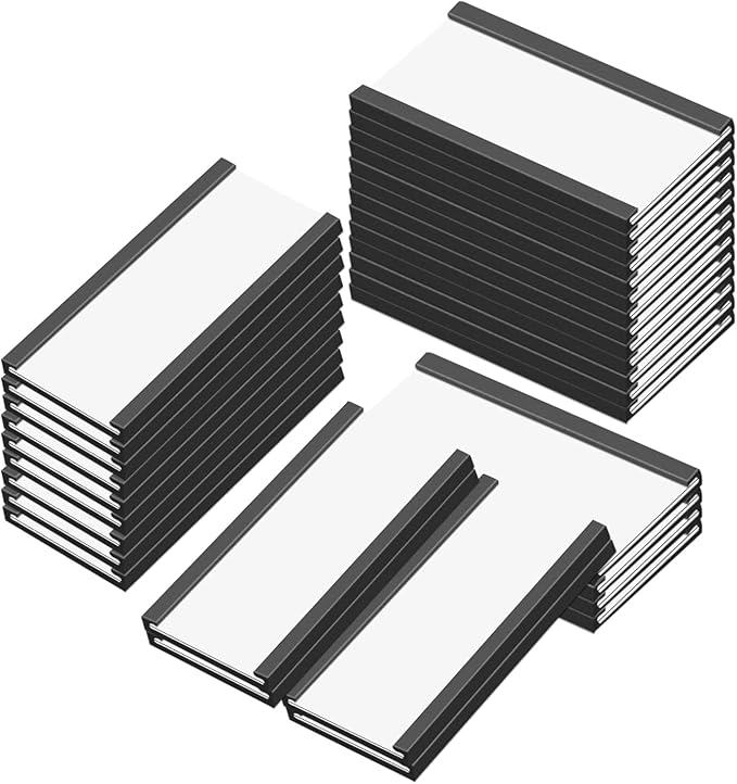 Magentic Label Holders 3x6 Inch, Magnetic Labels for Shelving，Magnetic Data Card Holders File Cabinet Labels,Pack of 30