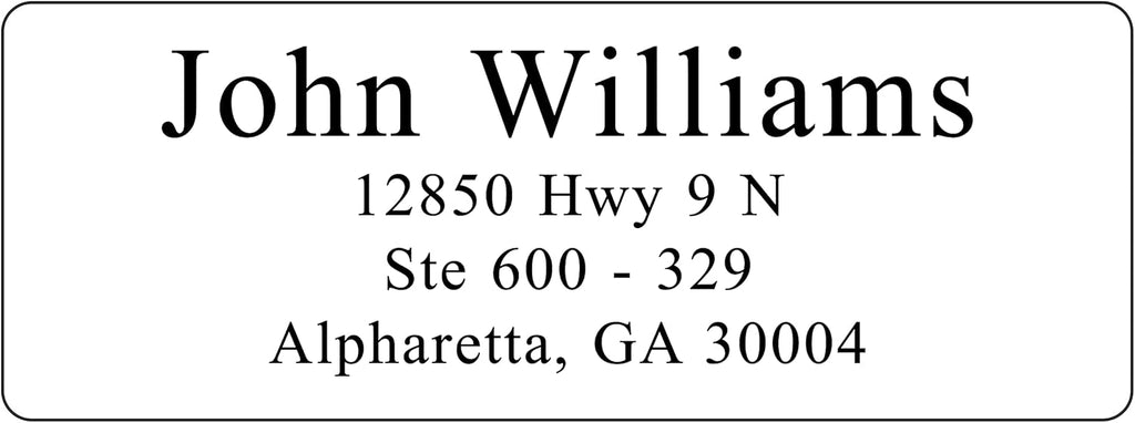 White Address Labels for Business - Personalized Return Address Labels, Custom Mailing Labels, Shipping Stickers for Envelopes and Packages (Serif Font)