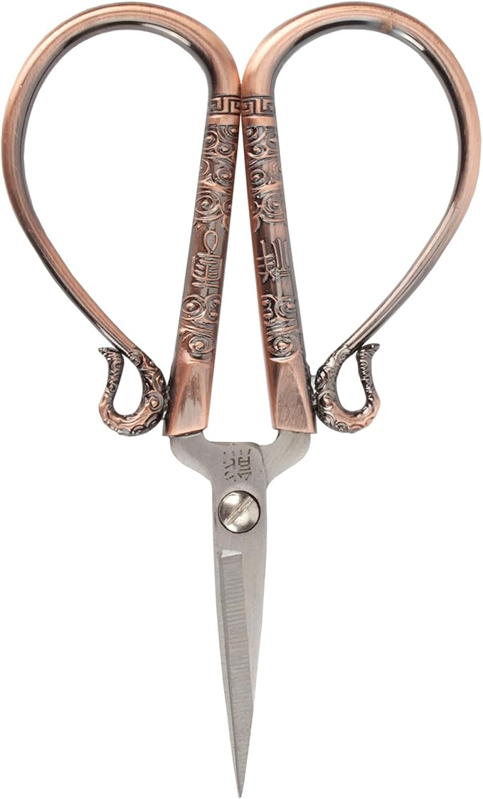 JubileeYarn Classic Chinese Small Embroidery Craft Scissors - Copper - 1 Scissor