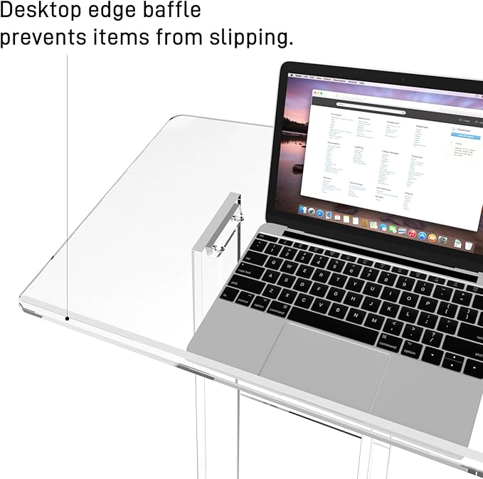 HMYHUM Acrylic Podium Stand, Clear Lecterns & Pulpits for Classroom, Weddings, Churches, Speech, with Storage Shelf, Metal Base, 23.6" L x 15.7" W x 46.1" H, Modern