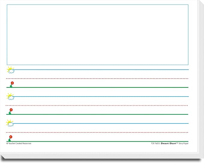 Teacher Created Resources Smart Start K-1 Story Paper: 360 Sheets (76513),White