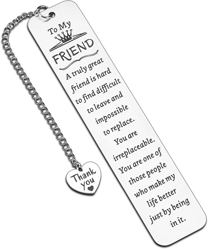 Friendship Gifts for Women Friends Bookmark for Best Friend Female Her Coworker Colleague Sister Thank You Gift Ideas Appreciation Graduation Christmas Birthday Galentine's Day Going Away Retirement