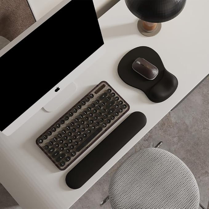 ErgoComfort Gel Wrist Rest Mouse Pad-Ergonomic Office Mousepad with Wrist Support-Non-Slip, Design Desk Accessories Mat for Home&Game Decor (01Black)