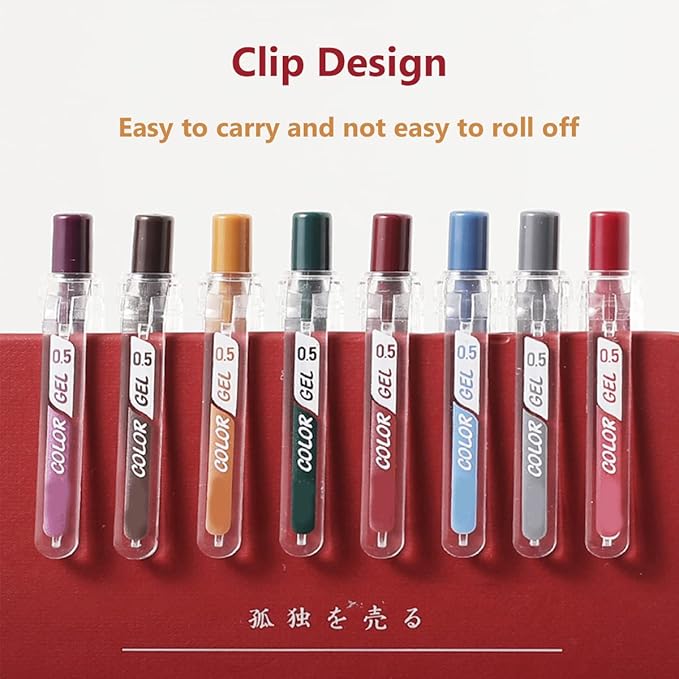 Retro Journal Planner Pens Colorful 0.5mm Markers Fine Tip Drawing Pens Porous Fineliner Pen for Bullet Journaling Writing Note Taking Coloring Art Office School Supplies (8 retro colors)