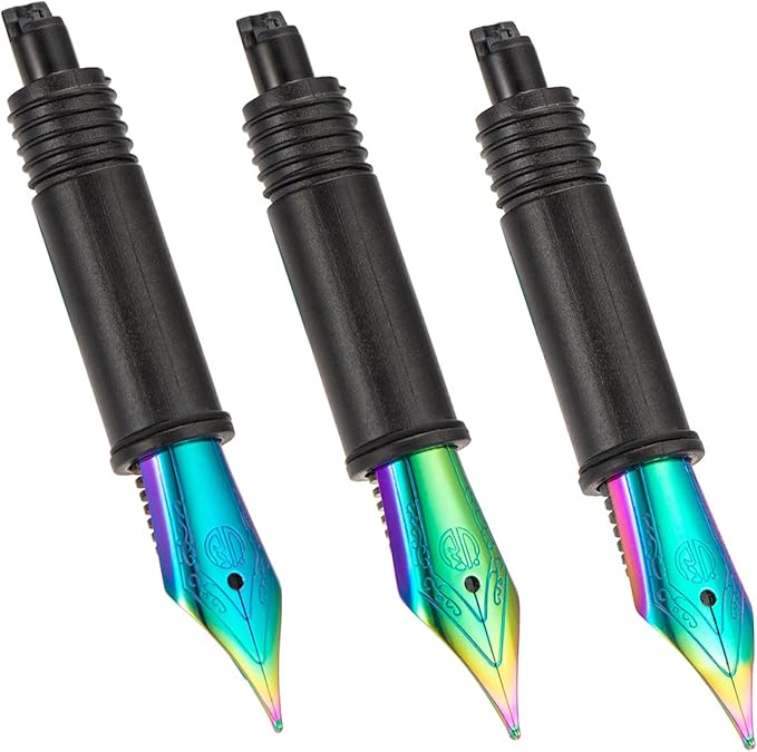 Set of 3 Hongdian Fountain Pen Rainbow Medium Nibs for Black Forest 1850, 1851, M2, 1843, 6013, 517D, 517S, 525,H1, H3, A3, 1843 and 920 Series