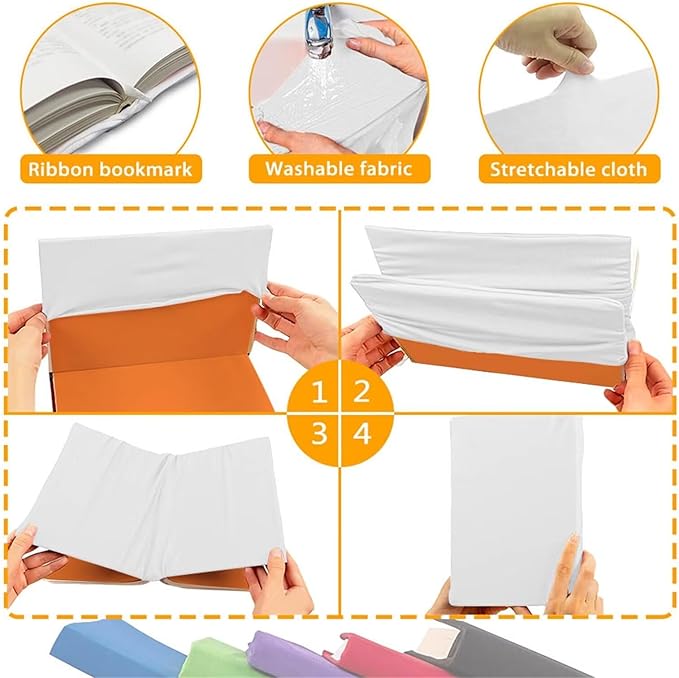 Gomyblomy Daisy Book Sleeve Covers for Paperbacks Rooster Chicken Print Jumbo Book Sox Protective Textbooks Cover Stretchable Fabric Book Cloth School Office Supplies for Women Girls