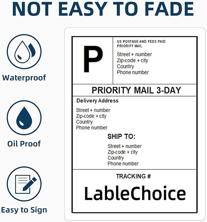100 Sheets 400 Labels 4"x5" 4 Up Shipping Address Labels for Laser & Inkjet Printers, Permanent Adhesive 4 to a Page, 4 Stickers per Sheet