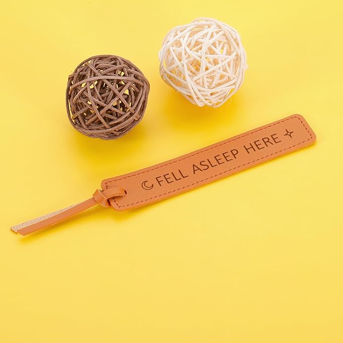 Leather Bookmark Wedding Reader Wedding Party Gift Wedding Gift for Book Lovers Bookish Gift Fell Asleep Here Book Marks for Reading Women Leather Anniversary Gifts for Her Women