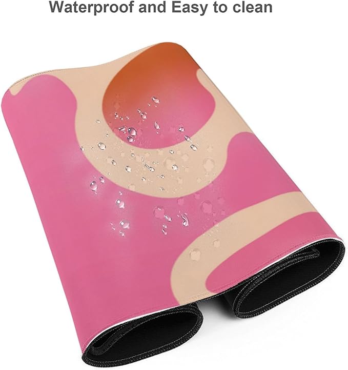 Extended Gaming Mouse Pad, Large Gaming Mouse Waterproof with Stitched Edges, Non-Slip Desktop Pad for Home and Office, Level Up Your 31.5x11.8 Inch… (Abstract Painting)