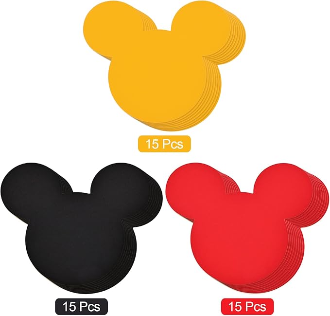 45 Pcs Mouse Cutouts Silhouette Mouse Birthday Paper Decorations for Theme Party Supplies School Bulletin Board Craft Home Wall Decor