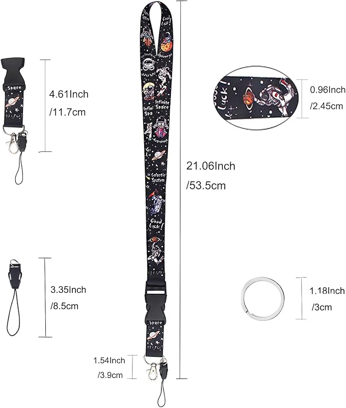Yiflin Cute Neck Lanyard for Keys, Keychain, Wallet, ID Card Holder, with Quick Release Buckle