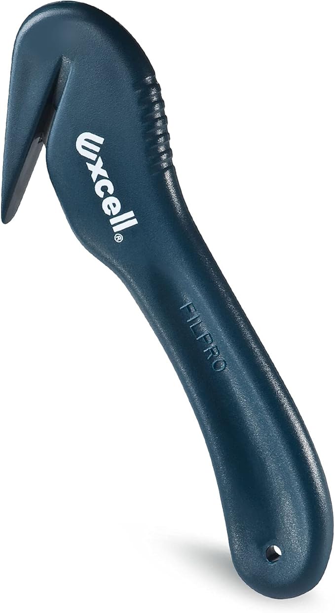 Excell Stretch Film Angled Cutter Suit Warehouse,Factory, Ergonomic Film Cutting Blade Safe and Efficient Cutting for Cryovac, Plastic Bags, Shrink Wrap (Angled Cutter)