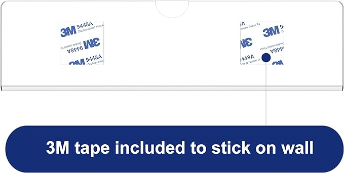 Acrylic Wall Name Plate Holder, Office Name Plate with Adhesive Tapes, Door Name Plate Wall Nameplate Clear Sign Holder Frame, 2"x8", 80 Pack