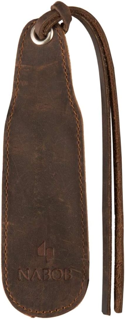 Leather Bookmark Handmade - Genuine Leather Book Marks - Perfect Bookmark for Men Women and Kids | Great Idea for Leather Gifts for Bookworms Writers Relatives and Friends (1 Bookmark)