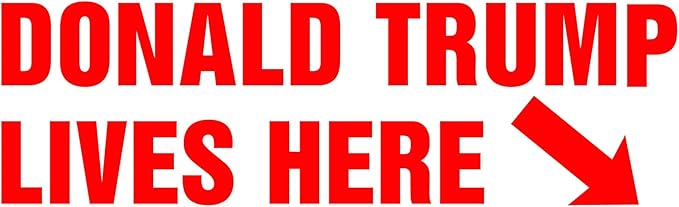 Donald Trump Lives Here Stamp - Self Inking Stamp for Trump 2024 Merchandise, Office Supplies, Election Party Decorations - Supports American Families!