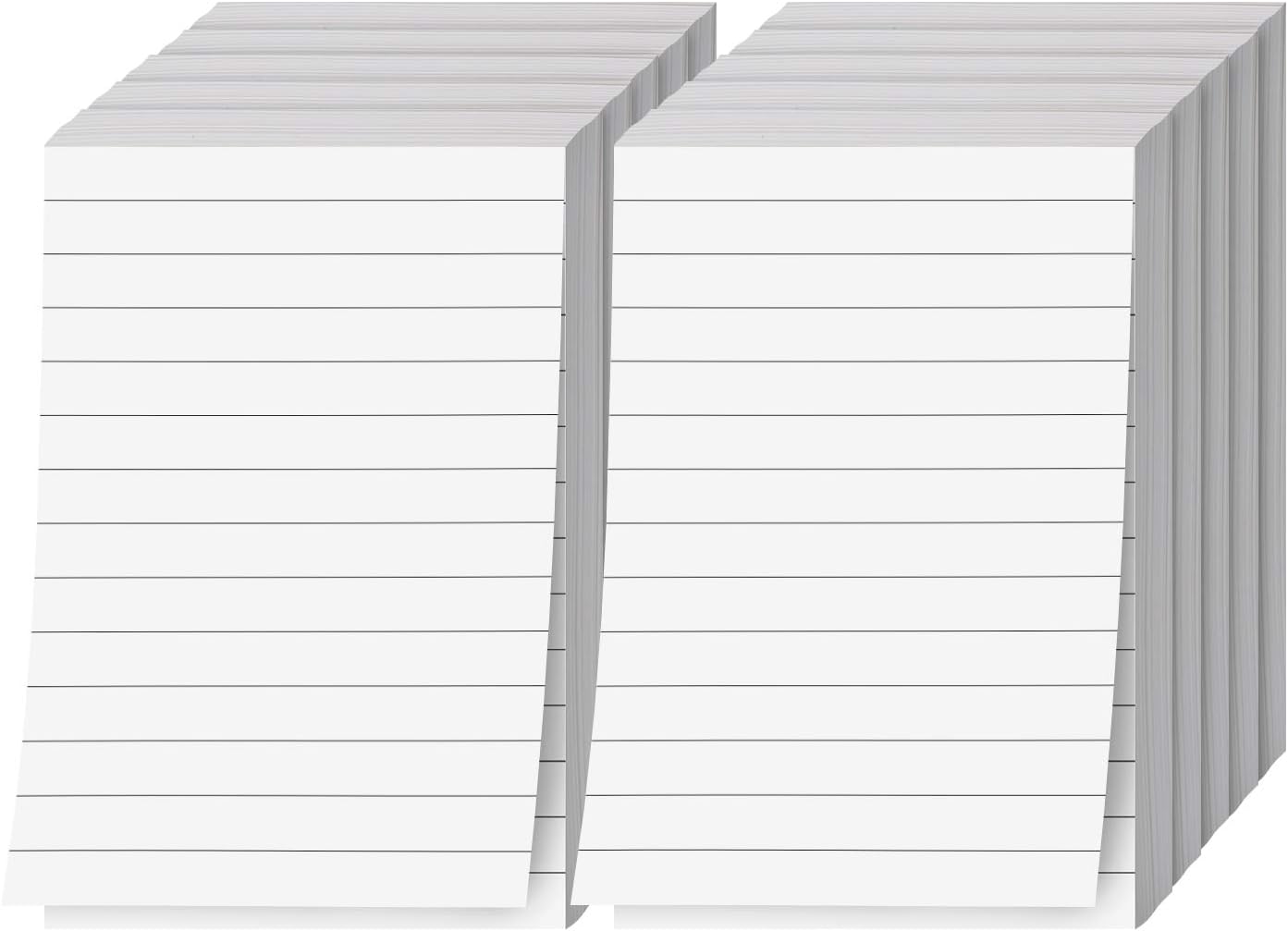 Memo Pads, White, With Black Lines – Lined Paper Notepads, Scratch / Writing Pad for Planning, To-Do Lists, Appointments, Reminders, Home, Office – 50 Sheets Per Pad, 10 Pads per Pack – 8.5" x 5.5"