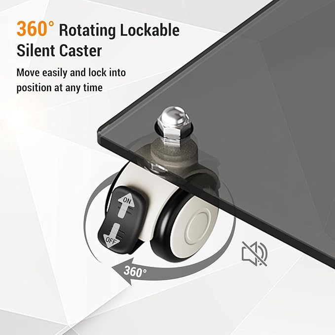 Acrylic Podium Stand，49“ Tall Portable Podium with Lockable Wheels, Black lecterns & Podium with Storage Shelf for Classroom, Pulpit Podium for Church,Wedding,Presentation