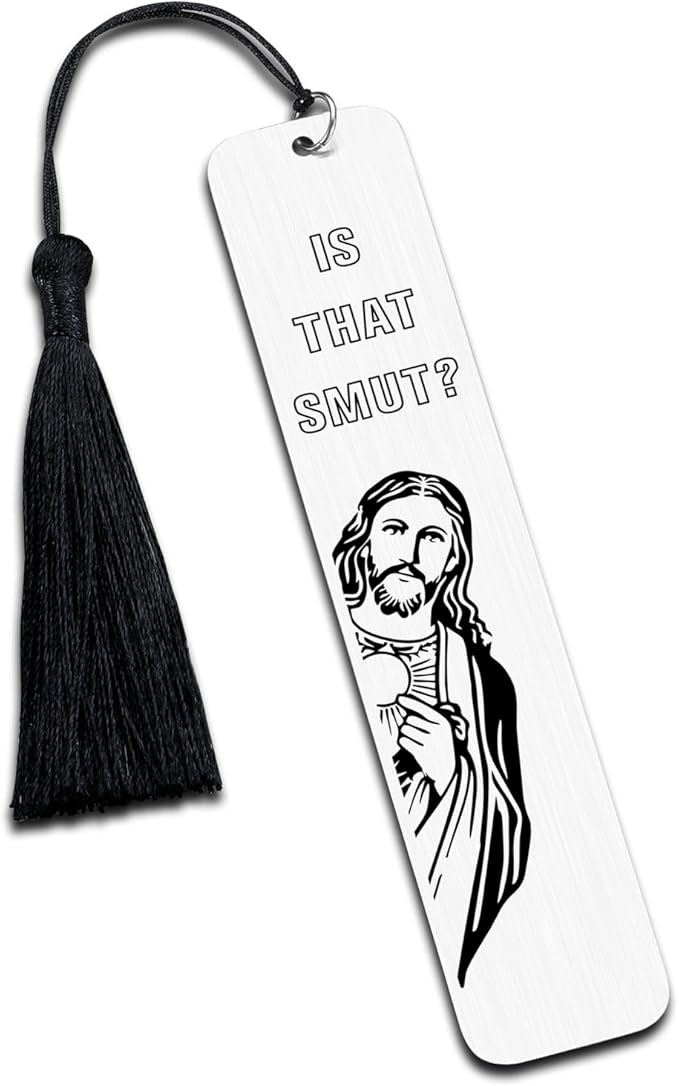 Is That Smutt Jesus Bookmark,Smutty Book Lovers Gifts,Christmas Stocking Stuffers for Adult Women,Funny Bookmarks for Women,Smut Bookmarks,Dirty Santa Gifts,Funny Gifts for Women Adult Spicy Bookmarks