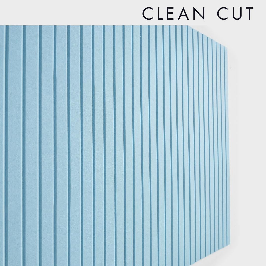 Large Cork Boards for Walls Black Felt Alternative - Slat Wall Paneling, Bulletin Board Tiles for Home Decor, Push Pin Corkboard Organizer for Office, Classroom-12-Pack Panel Kit (Baby Blue)