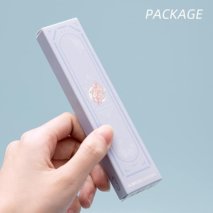 Kaco Gel Pens Cute Stationery 3 Pieces 0.5mm Fine Point, Quick Drying Pens for Journaling Aesthetic Office Supplies, 2 Black Ink and 1 Coral Ink