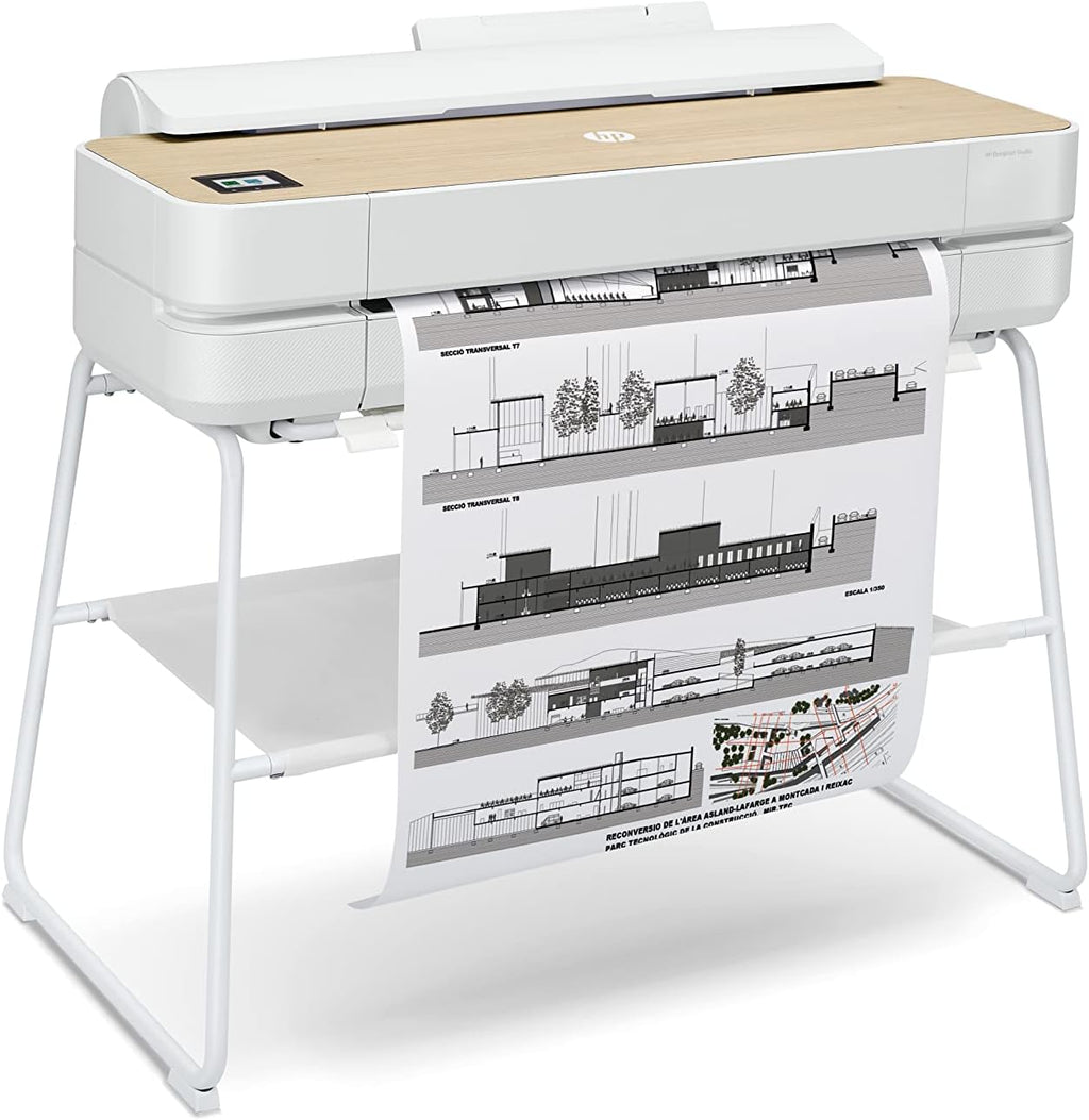 HP DesignJet Studio Large Format 24-inch Wireless Plotter Printer, Includes 3-Year Onsite Warranty Support (5HB12H)