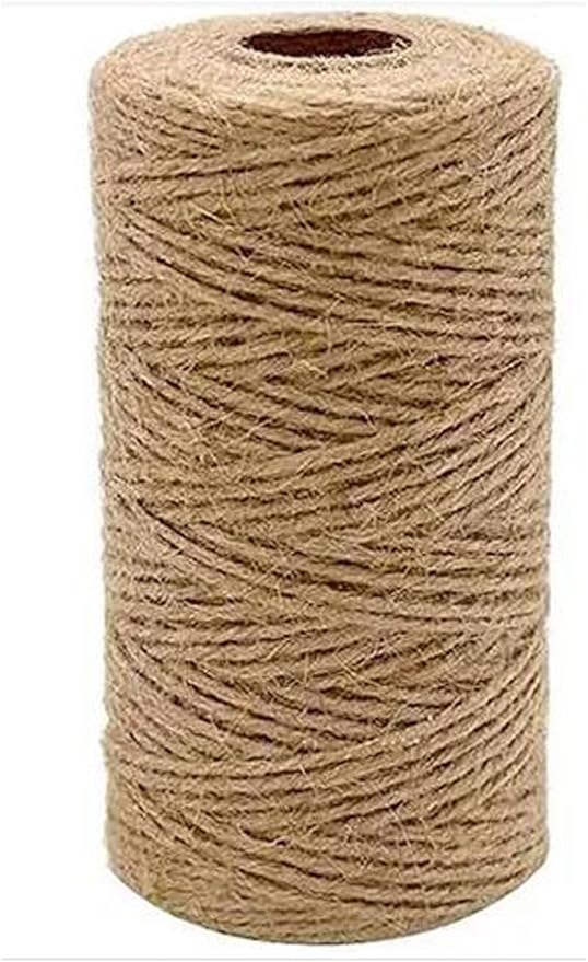 1/8 in (3mm) x 328 ft (100Meter) Natural Sisal Hemp Rope Heavy Duty Thick Twine for Cat Scratcher Post Tree, Garden, Binding, Crafts Packing Material