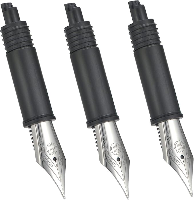 Set of 3 Hongdian Fountain Pen Silver Medium Nibs for Black Forest 1850, 1851, M2,1843, 6013, 517D, 517S, 525,H1, H3, A3, 1843 and 920 Series