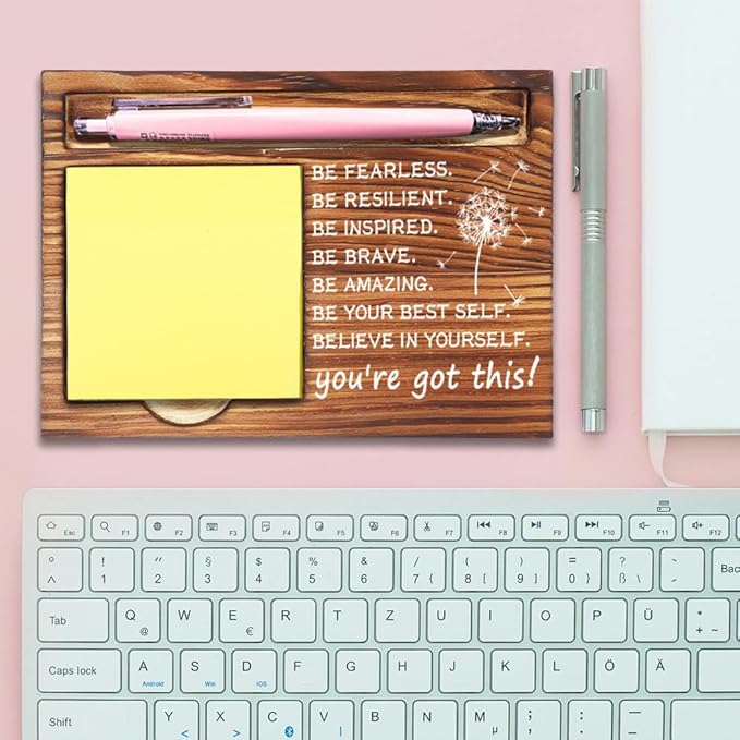 Positive Gifts for Women Coworkers Employees Friend, Inspirational Positive Affirmation Gift for Him Her, Mental Health for Home School Counseling Office Self-Stick Note Pad Holders-DW58