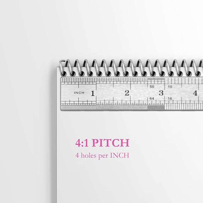 TOTiyea 100 Pack Plastic Spiral Binding Coils,10mm(3/8") Binding Spirals,75 Sheet Capacity,4:1 Pitch, Black