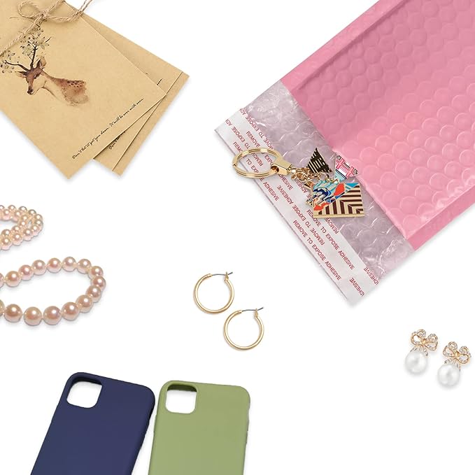 8.5 x 12 Inch Pink Bubble Mailers 30 Pack, Self-Seal Poly Padded Envelope, Waterproof Shipping Bags for Small Business