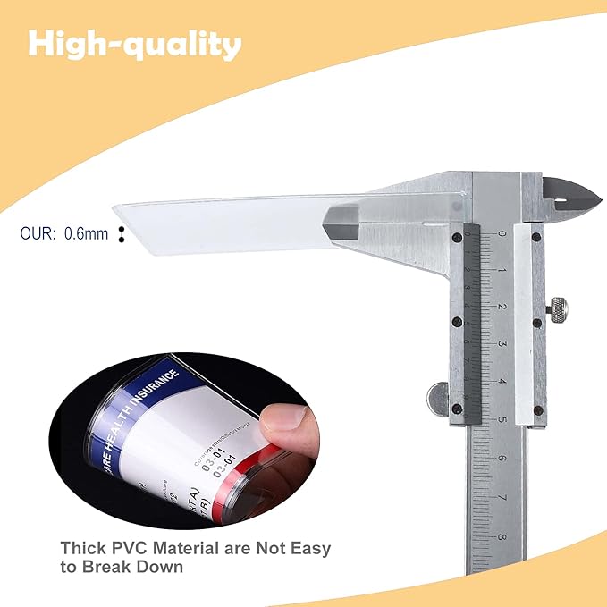 10 Pack New Medicare Card Holder Protector Sleeves，12Mil Clear PVC Waterproof Medical/Credit Card, Business/Social Security Card Protector