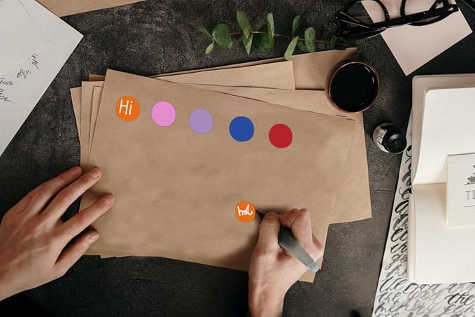 0.75 Inch Round Color Coding Labels,Laser and Inkjet Printable,Easily Writable with Perforation Line (6 Rolls,500 Labels Per Roll)