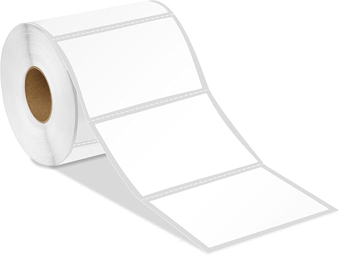 Spartan Industrial - 4" X 3" Direct Thermal Shipping, Postage, Mail Labels Compatible with Rollo, Zebra, and Other Desktop Label Printers (10 Rolls, 500/Roll)