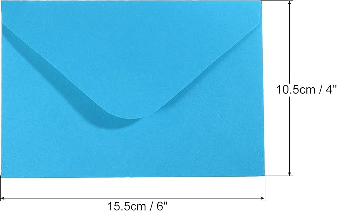 PATIKIL Mini Envelopes, 50 Pack Gift Cards Business Cards Envelope for Greeting Weddings, Light Blue