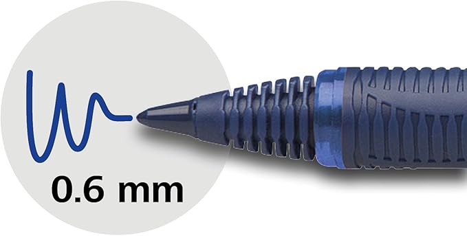 Schneider One Business Rollerball Pen, 0.6 mm Ultra-Smooth Tip, Blue Barrel, Blue Ink, Box of 10 Pens (183003)